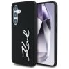 Etui Karl Lagerfeld Silicone Metal       Signature Logo do Samsung Galaxy S25 czarny